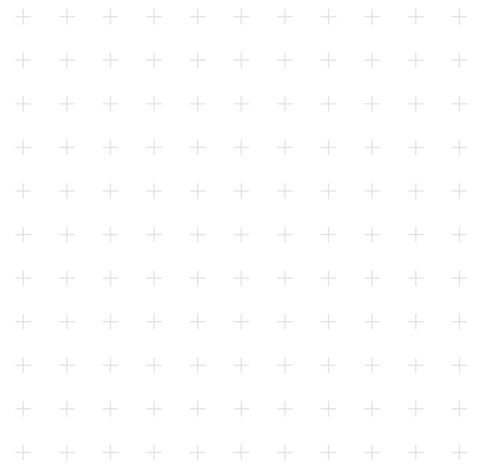 A white background with evenly spaced, light gray plus signs arranged in a grid pattern.